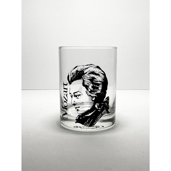 Cera “Classical Artists (Mozart)” Single Double Old Fashioned Glass 4 1/4” 13oz - Picture 2 of 4